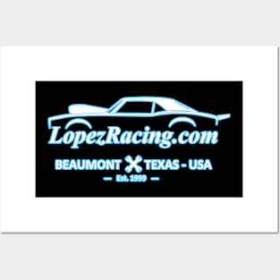 2021 LopezRacing.com Logo Dark Background Posters and Art